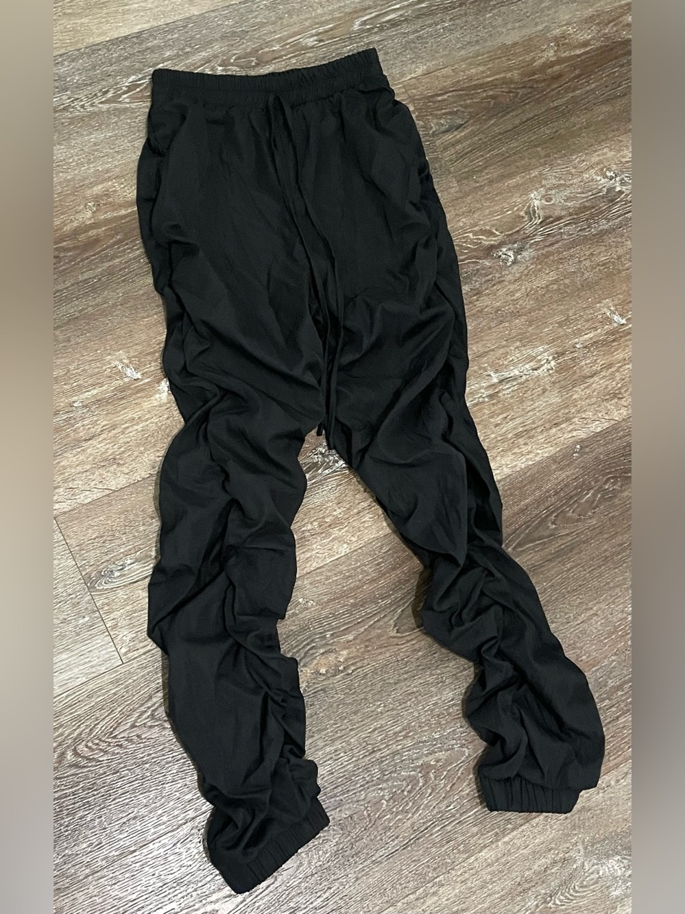 SHEIN Black Ruched Harem Jogger Pants